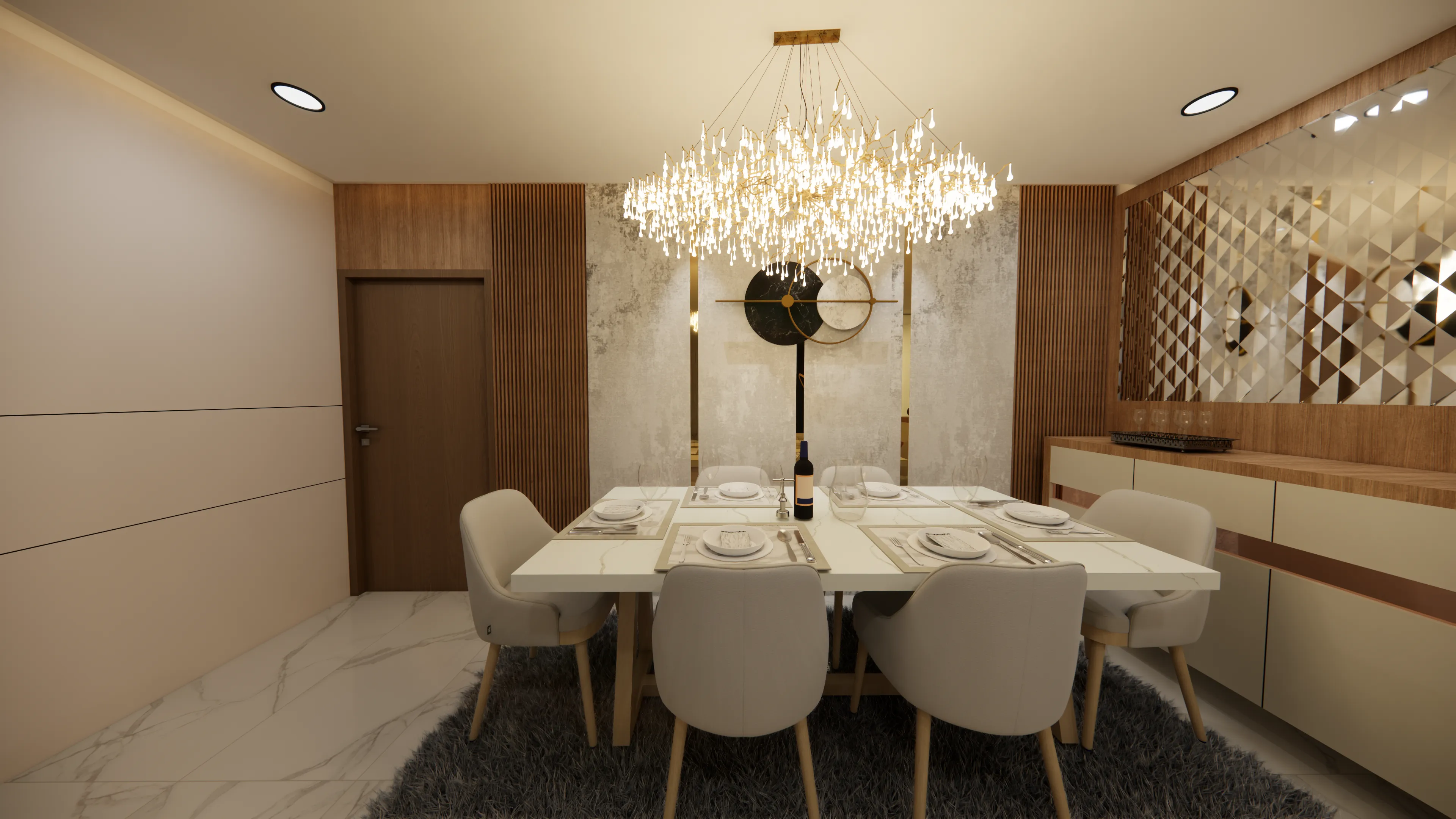 Premium dining interior design visual