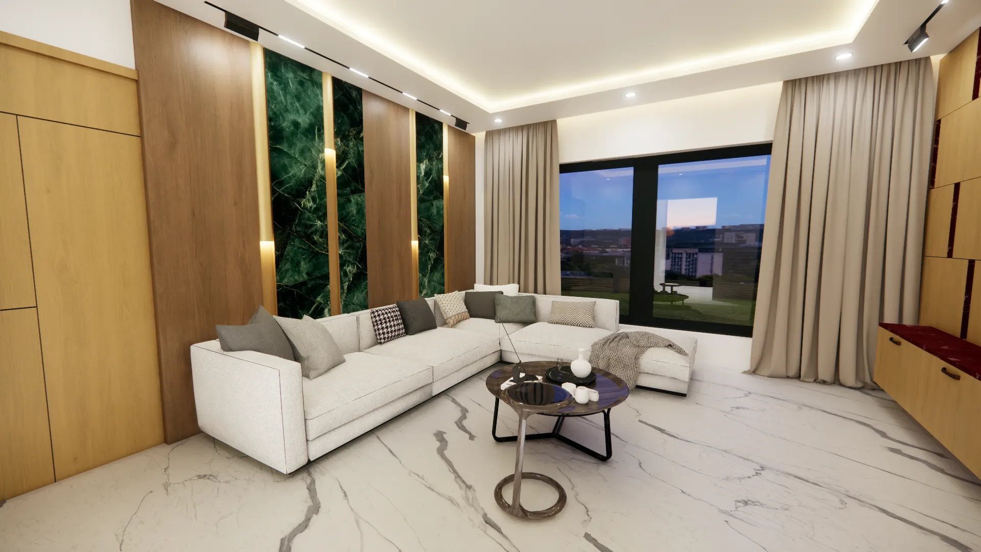 A spacious living room